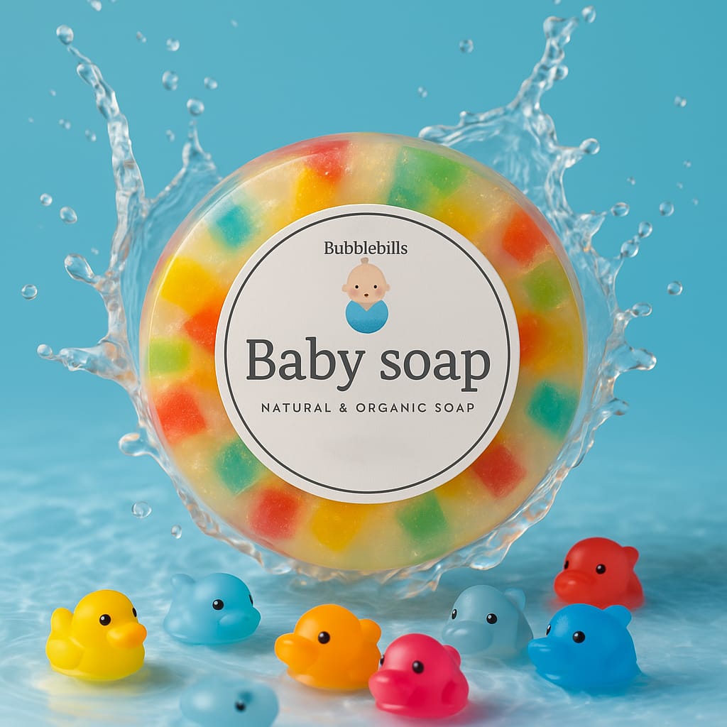BubbleBills Baby Soap – Mild & Moisturizing Herbal Care for Delicate Skin (85g)